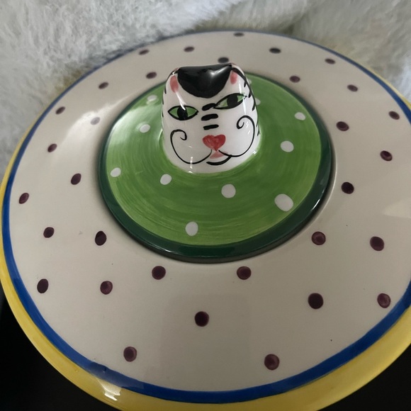 Dana Simson hand painted cat teapot used water only - Picture 4 of 6